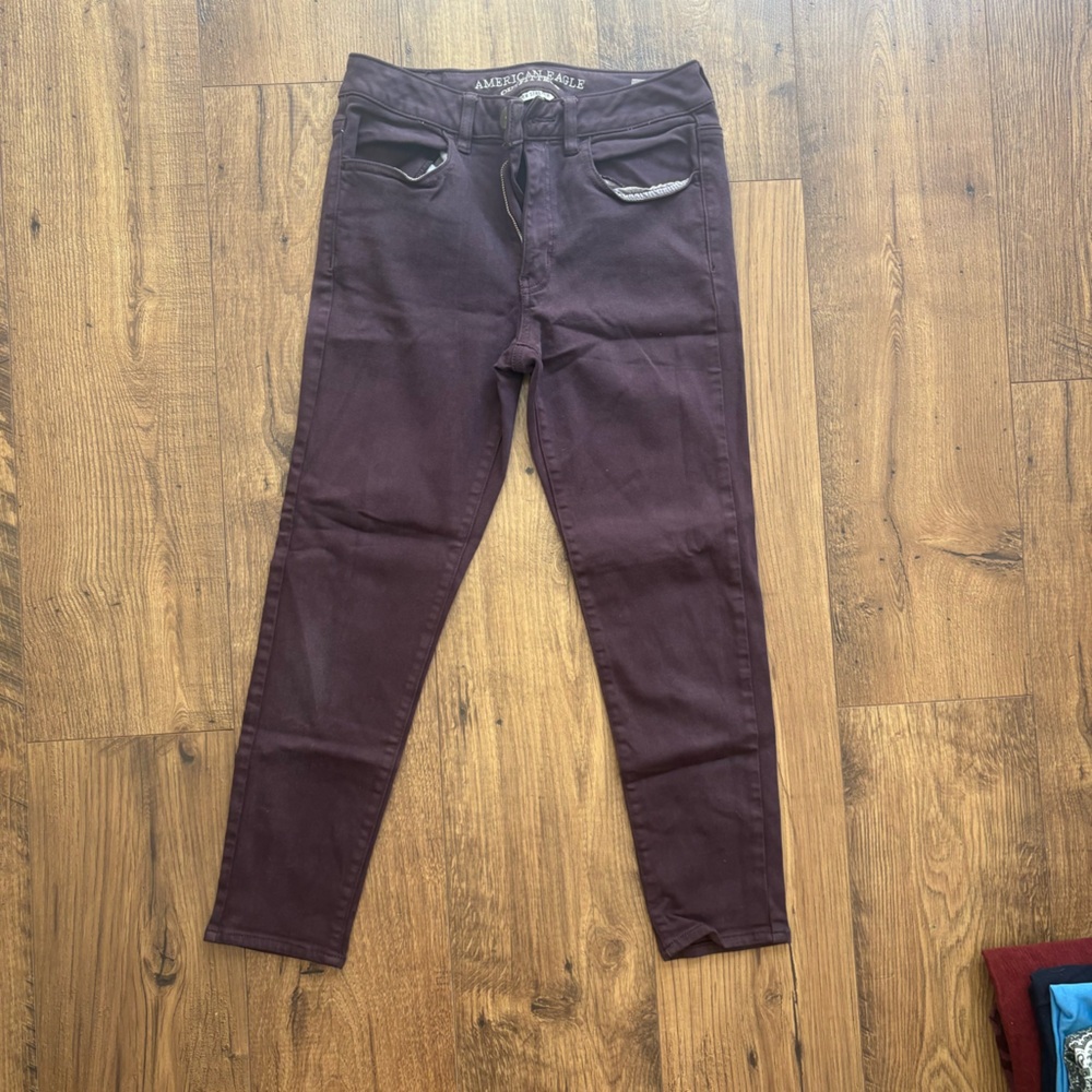 American Eagle Outfitters Deep Purple Jegging Crop